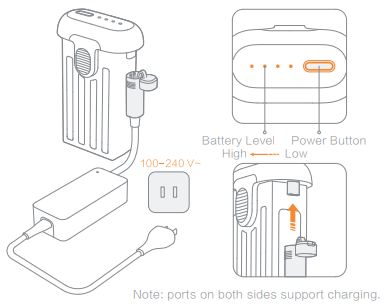 Charge the aircraft battery