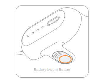 battery mount button